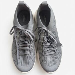 Aetrex Carly Grey Knit Orthotic Arch Support Sneakers Size 7